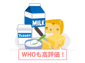 さらにWHOでは、牛乳や乳製品はカルシウムの最良の補給源だと評価すらしているのです。